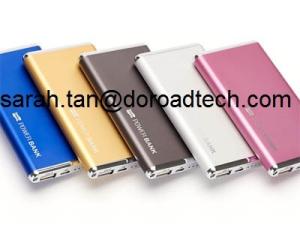 China Power Bank 6800mah Ultra Thin Metal External USB Battery Charger for Smart Phone wholesale
