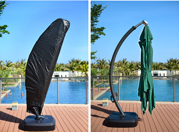 UV Protection Aluminium Cantilever Umbrella OEM 9 Foot Aluminum Umbrella