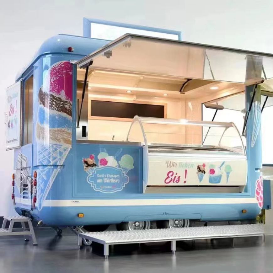 Wecare Food Van Car Food Carts Manufacturers Fully Equipped Mobile Concession Trailer