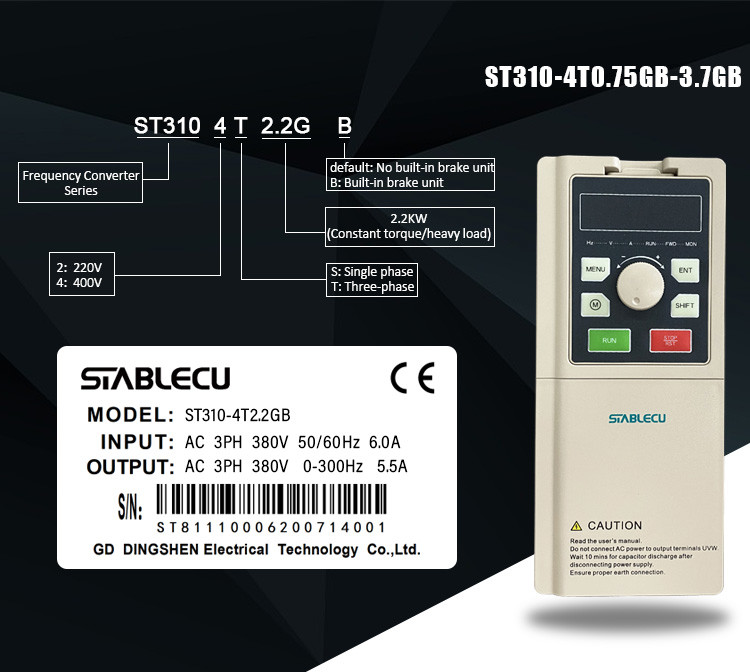 Electric Pumps Three Phase Variable Frequency Drive 380V 2.2KW
