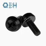 Carbon Steel Crown Machinery Screw Plain Surface Treatment