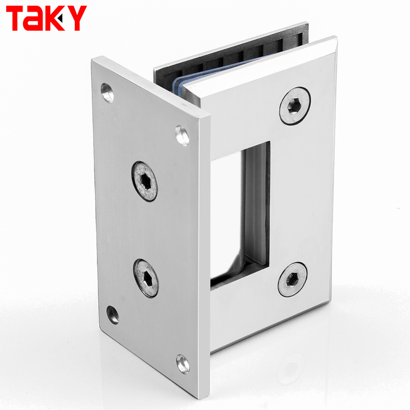 90 Degree Wall To Glass Shower Enclosure Screen Modern Design with Pivoted Door Hinges