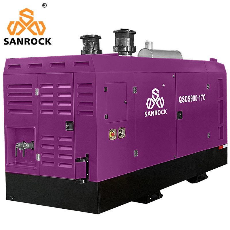 Small Rotary Screw Air Compressor Portable and 17bar Cooling Method Air or Water Cooled