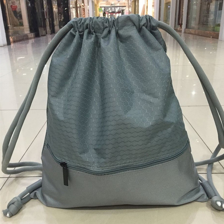 Polyester Digital Printing Waterproof String Backpack With Pocket Outside