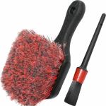 PP 120mm Car Wheel Cleaning Brush 55mm Soft Bristle Car Wash Brush