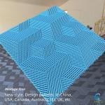 UV Resistant Polypropylene Garage Floor Tiles Black Industrial Interlocking