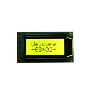 China 8*2 Character STN Monochrome 6H Wide Temperature LCD Module wholesale