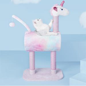 China Cute Unicorn Pink Sisal Cat Scratching Post wholesale