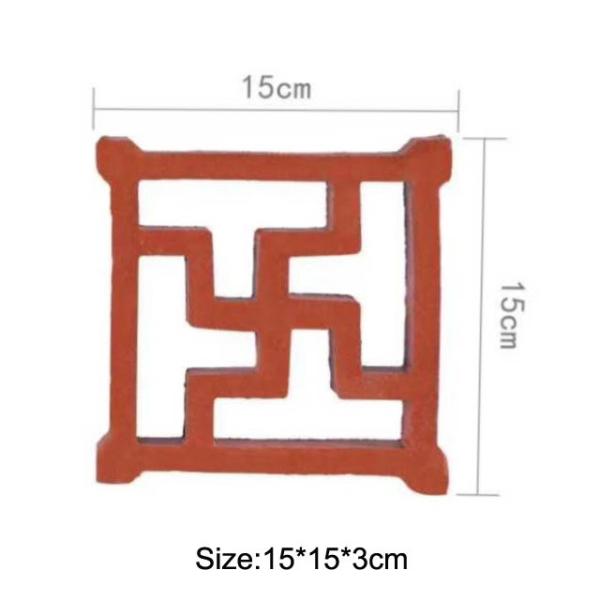 Outdoor Terracotta Clay Hollow Bricks Handmade Ventilation Terracotta Screen
