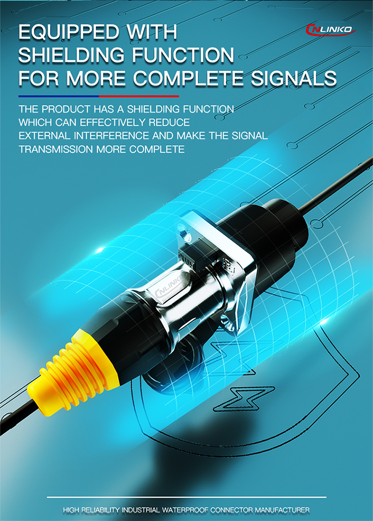 Waterproof Ip67 Cat6 Modular Plug RJ45 Plug Cat6 Utp RJ45 Plug for Led Rental Display Connector
