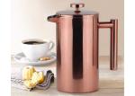 1000ml Stainless Steel Copper Metal French Press SGS TUV Home Office Ss304