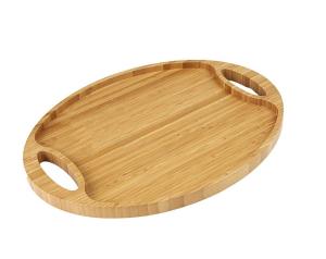 China Promotional Bamboo Serving Tray With Two Stylish Holder Low Thermal Conductivity wholesale