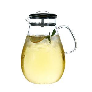 China Lead Free 1900ml Coffee Brewing Borosilicate Glass Teapot wholesale