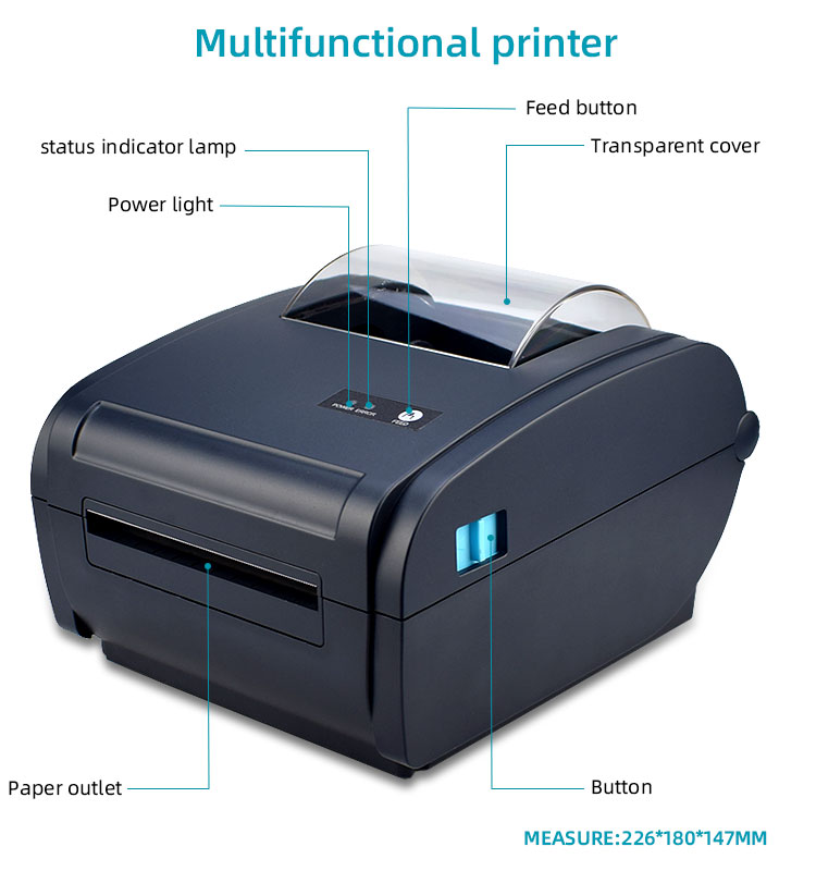 Classical Good Design Thermal Label Roll Printer 4x6 Shipping Label Printer with SDK