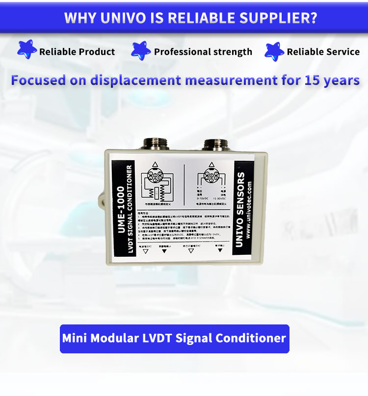 UME1000Y LVDT RVDT Half Bridge Sensor For Displacement Detection At 32-160℉