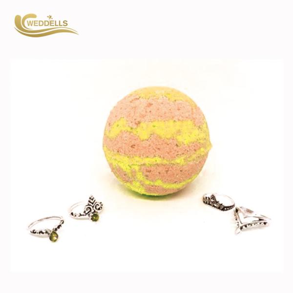 Gift Surprise Charmed Jewelry Bath Bombs Rings Inside 160g Natural Cinnamon