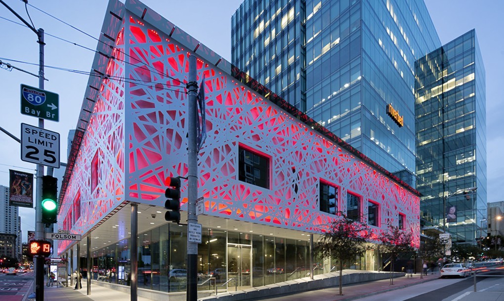 Powder Coating Aluminum Perforated Panels For Column Cover/Cladding