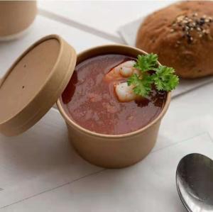 China Biodegradable PLA Paper Soup Bowls With Lids EU / CE Standard wholesale