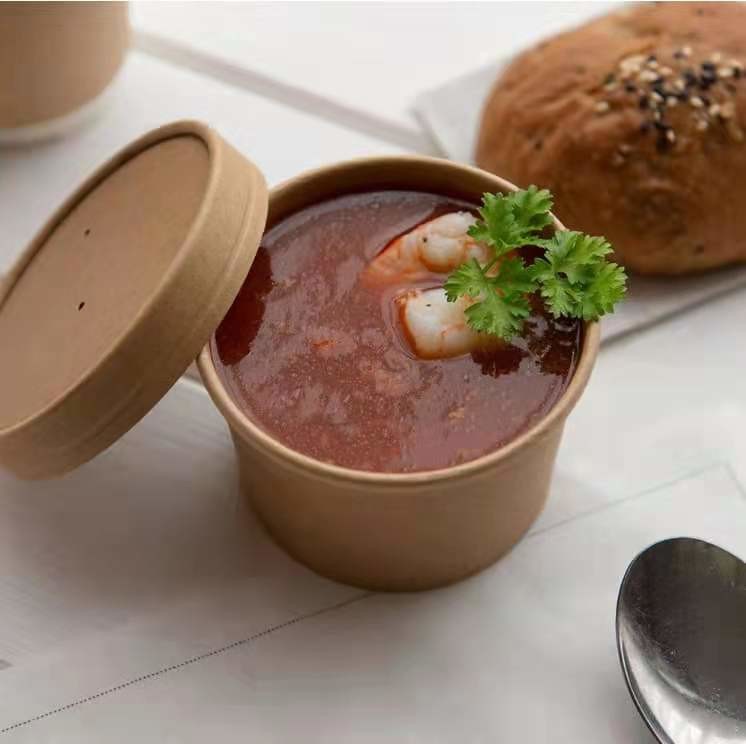 Food Grade Biodegradable Paper Cups Recyclable Eco Friendly With Lids