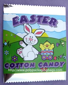 China Chocolate / Cotton Candy Packaging Aluminium Foil Bag Middle Sealed wholesale