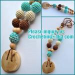 Necklace with amigurumi toy, Nursing necklace,Breastfeeding necklace, crochet