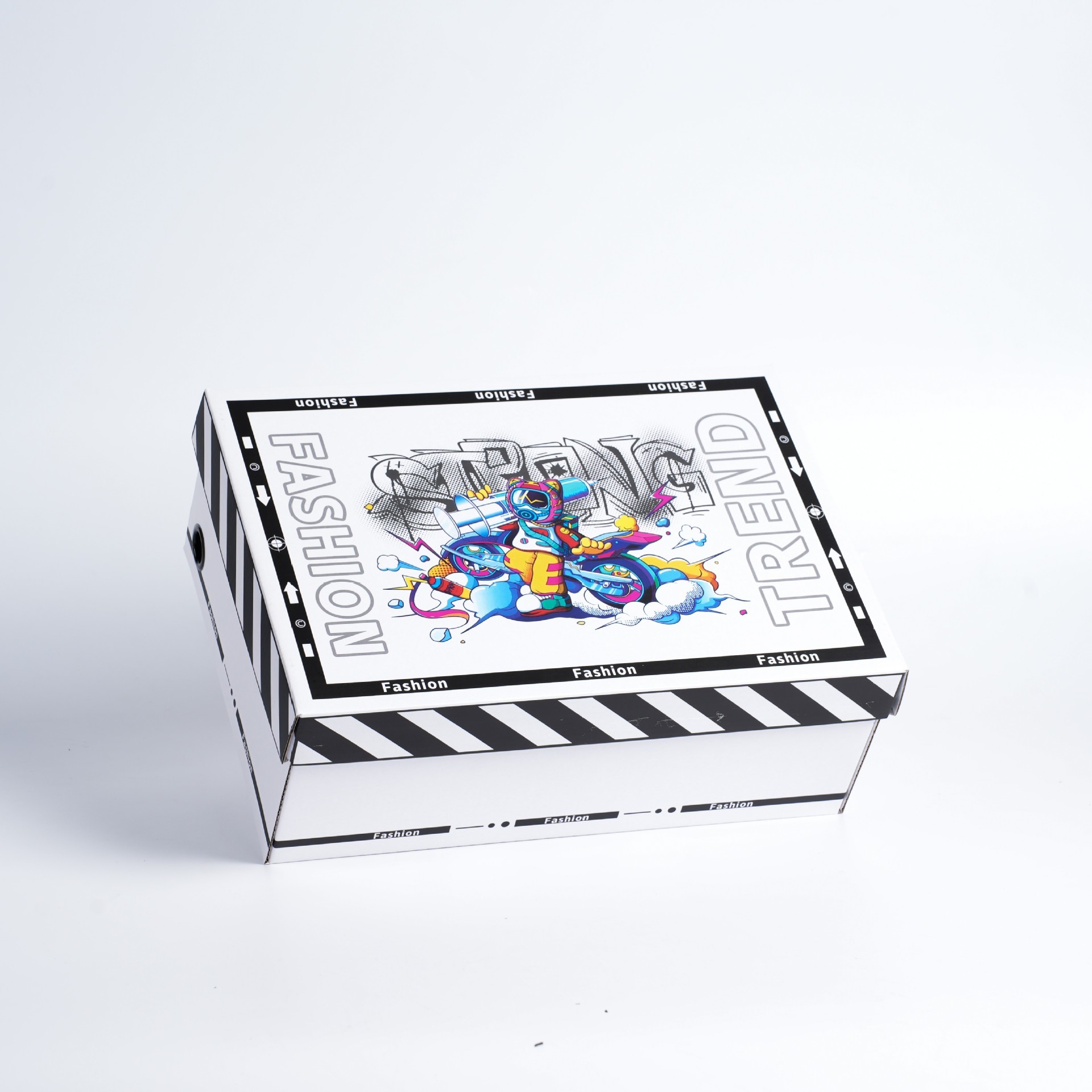 Wholesale Spot Goods Printing Paperboard Shoe Packaging Box With Glossy/Matt Lamination Heaven and Earth Cover Box