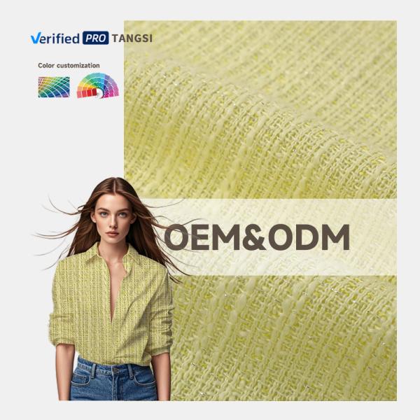 New Year Fashion Recycle Material 100% Polyester Soft Hand Feeling Can Make Women Early Spring and Autumn Coats