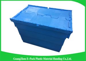 China Blue Plastic Storage Attach Lid Containers Assorted Height 60 * 40 * 41.2cm wholesale