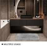 Long Lasting 17'' X 24'' Latex Backed Bath Mats White Fluffy Bathroom Rugs