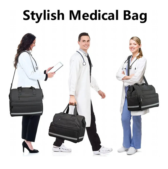 Custom Hospital Medical First Aid Bag Portable Clinical Black First Aid Bag