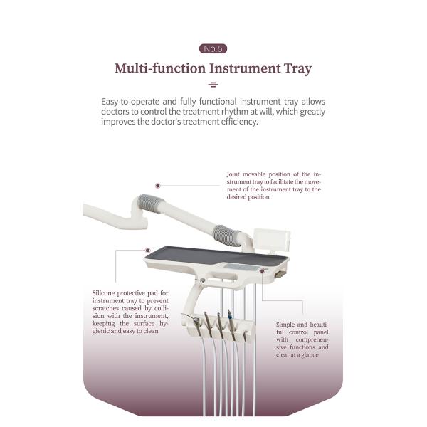 Class II Dental Unit Chair Grey With Rotatable Unit Box
