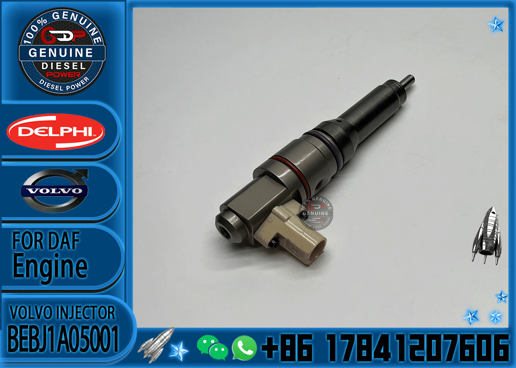 Common Rail Injector BEBJ1A00001 BEBJ1A00101 BEBJ1A00201 1925657 BEBJ1DO0003 1972591 BEBJ1DO1104 1972590 For DAF