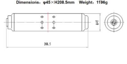 Airbag Gas Generator Dimensions ∅45*H208.5 For Roof Airbag seat Airbag Inflators Passenger airbag