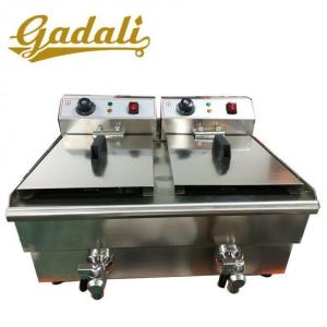 China Double Tank Stainless Steel Heavy Duty Industrial Electric Deep Fryer wholesale