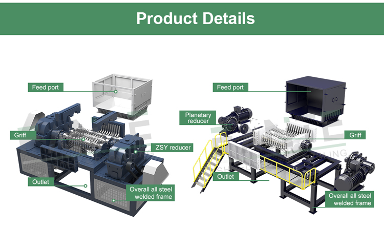 Heavy Duty Dual Shaft E Waste Shredder for Phones Laptops PCBs Cables Routers and Household Electronics