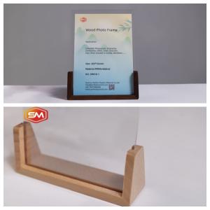 China Acrylic Photo Frame with Wood Base for Gift 6x8 wholesale