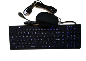 China 106 Key Washable 800DPI PS2 cable Rubber Keyboard Mouse wholesale