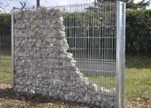 China PVC Coated Wire Fence Rock Walls Anti Corrosion Galfan Gabion Baskets wholesale