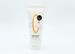 China Body Scrub Cream Plastic Cosmetic Tubes 1.7OZ Cylindrical Shape 50ML 30MM Diameter wholesale