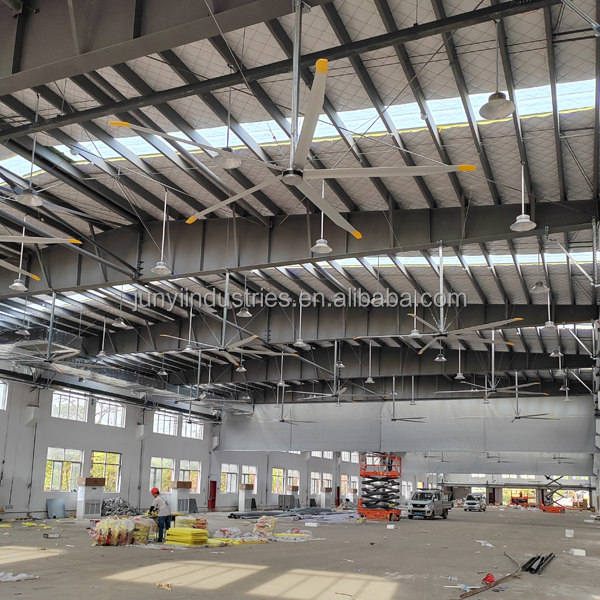 380V Supply Power 5 Blades 3.0m 10FT Industrial HVLS Big Ceiling Fan with CONTROLLER