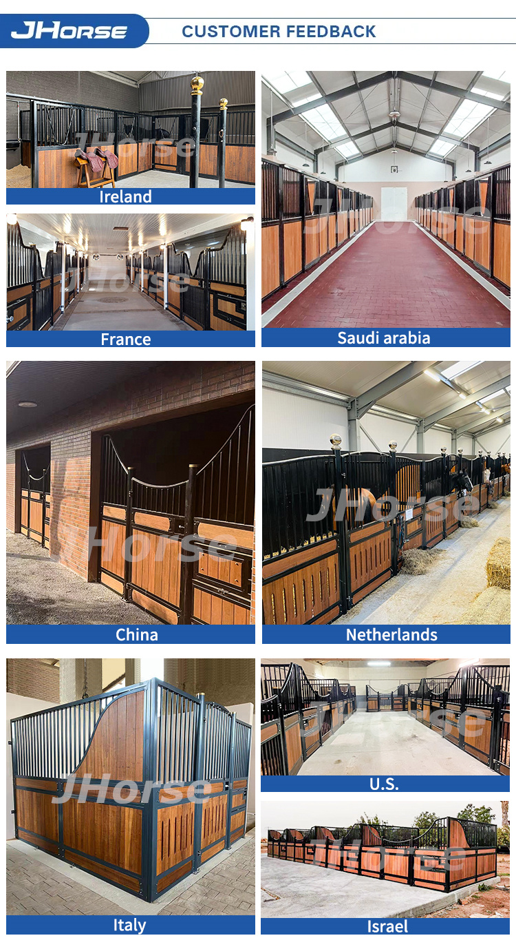 Wooden Stable Welded Metal Horse Stall Front Kits Horse Barn Design