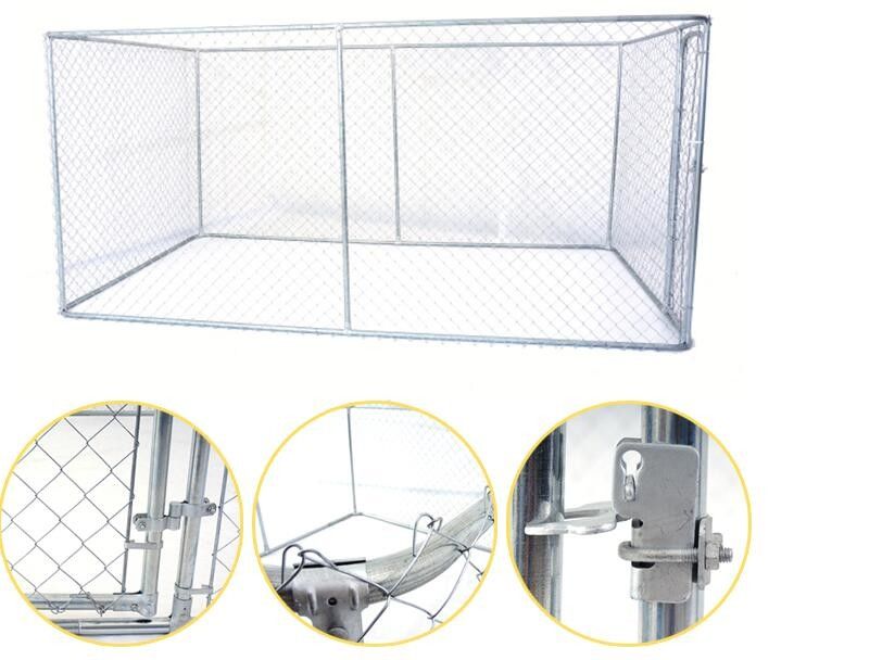 Chain Link Temporary Dog Fence 10FT X 10FT X 6FT/1830mm x 3050mm x 3050mm OD 32 pipes x 1.1mm dog fence