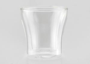 China Durable Double Wall Coffee Cups , Double Insulated Glass Coffee Cups wholesale