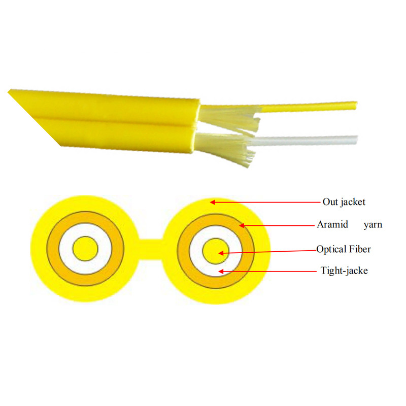 Indoor Duplex Zip Cord GJFJBV Single Mode Fiber Optic Cable