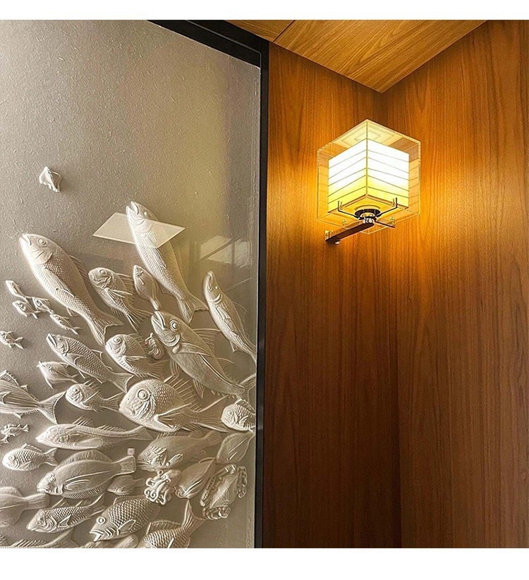 JYLIGHTING Designer Japanese minimalist living room bedroom bedside wall lamp hotel and homestay study creative atmosphere glass desk lamp Modern Wall