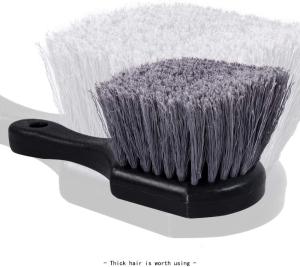 China Car Rim 55mm Soft Bristle Car Wash Brush Short Handle 120mm wholesale