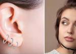 Dia 9mm 11mm 18k Gold Nose Stud , Nose Ring Piercing With 0.14ct Natural