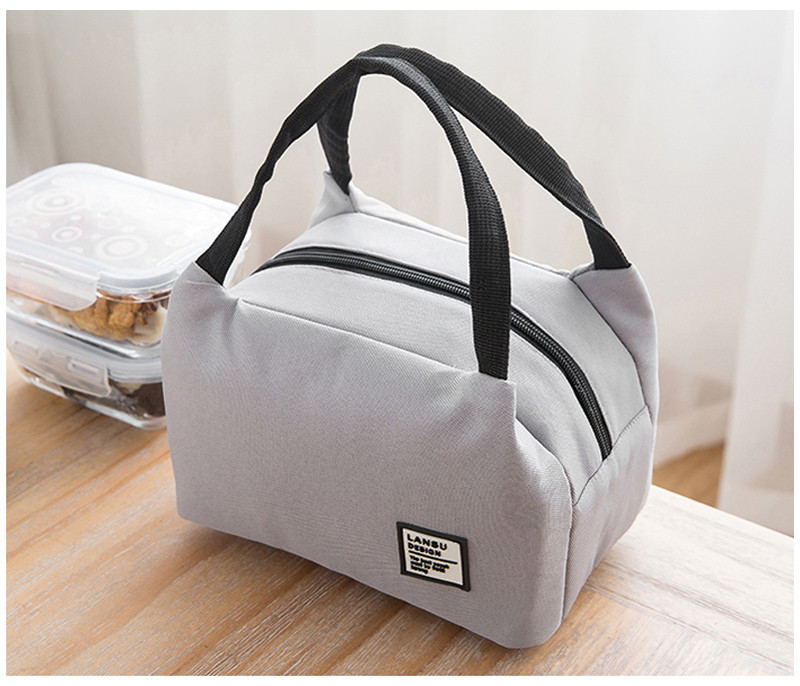 Zipper Closure Oxford Insulated Lunch Cooler Bags