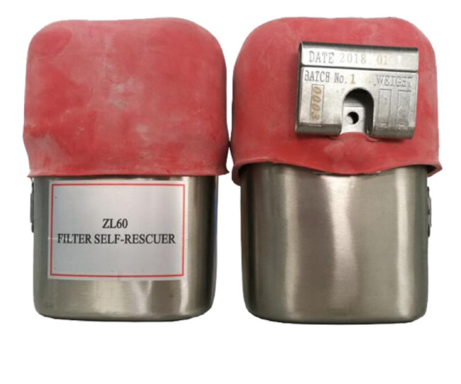 Small Size ZL60 Self-Rescuer Respirator Internal Chemicals Include For Underground Mining