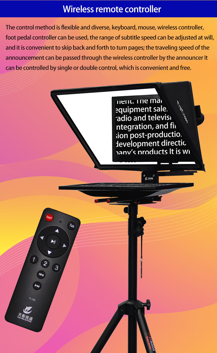 20-inch Single Screen Tempered Prompter Glass for Accurate Teleprompting and Shooting